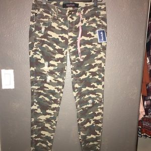 Army patterned jeans